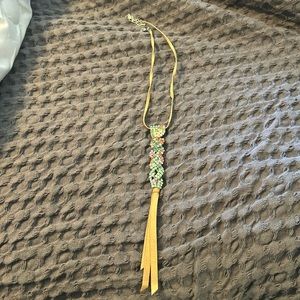 Swarovski leather and crystal necklace